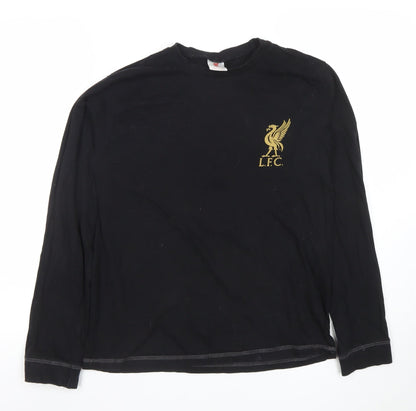 Pyjamas.com Womens Black LFC Long Sleeve Cotton T-Shirt L