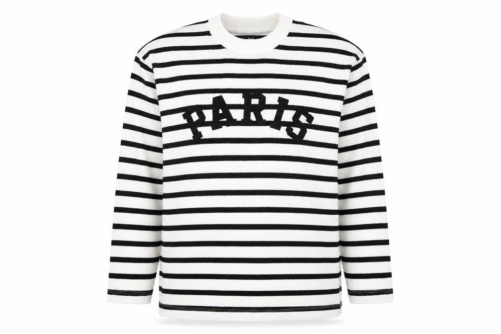 F&F Womens White Black Striped Paris Jumper Size M