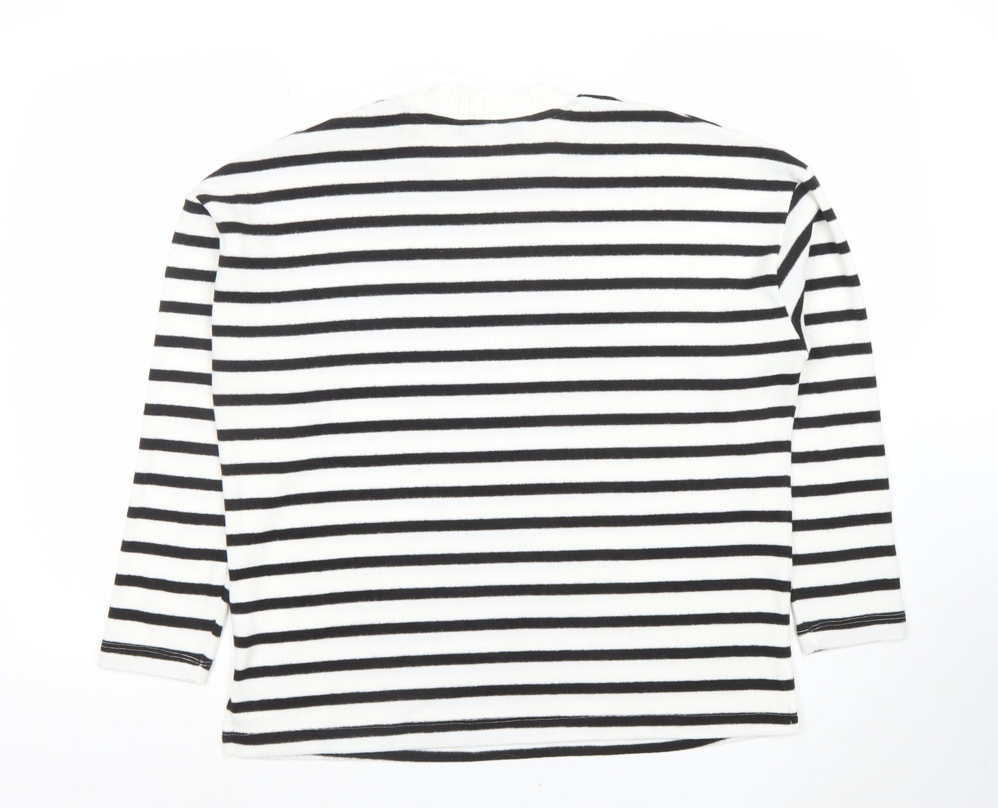 F&F Womens White Black Striped Paris Jumper Size M