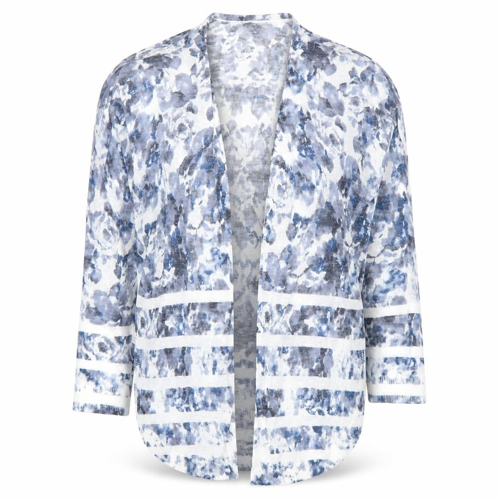 Marks & Spencer Women’s Blue Floral Open Knit Cardigan M