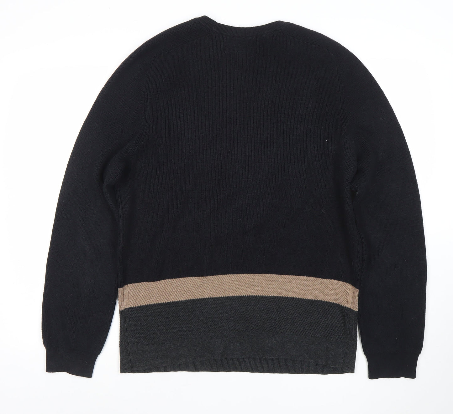 Jasper Conran Men’s Black Cotton Wool Knit Jumper Size L