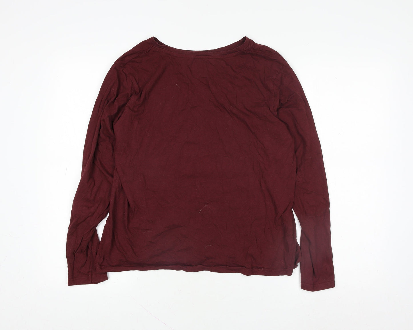 Harry Potter Women Red Long Sleeve Cotton T-Shirt Size M