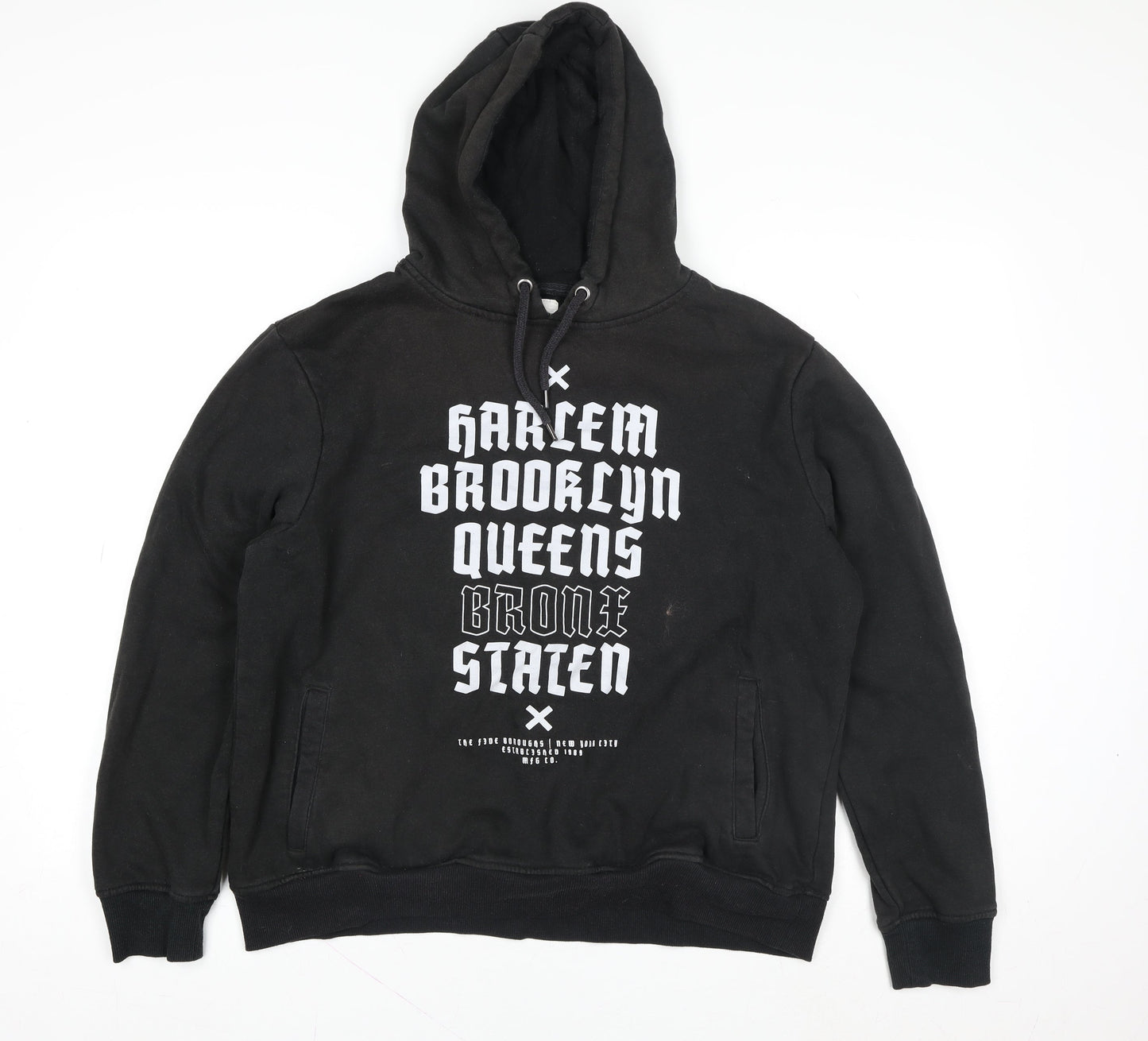 Cedarwood State Black XL Hoodie Harlem Brooklyn Print Unisex