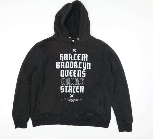 Cedarwood State Black XL Hoodie Harlem Brooklyn Print Unisex