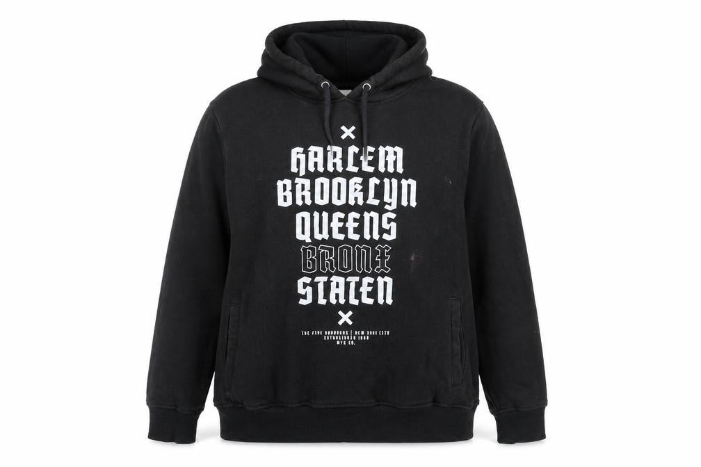 Cedarwood State Black XL Hoodie Harlem Brooklyn Print Unisex