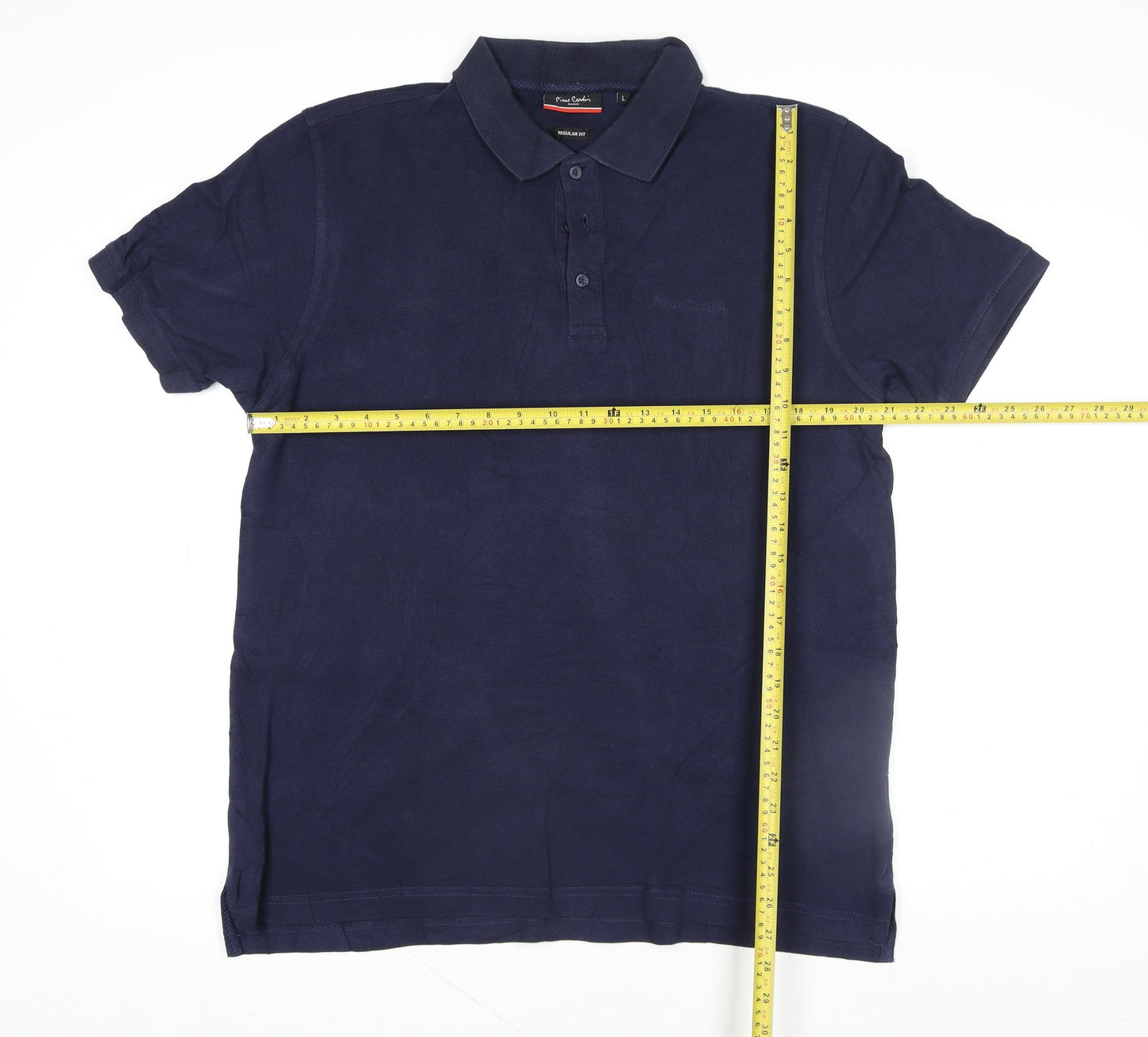 Pierre Cardin Men's Blue Cotton Polo Shirt Size L Casual Classic