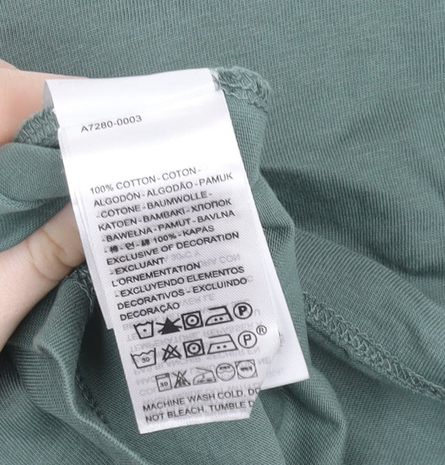 Levi's Men's Green V-Neck Cotton Short Sleeve T-Shirt Size S