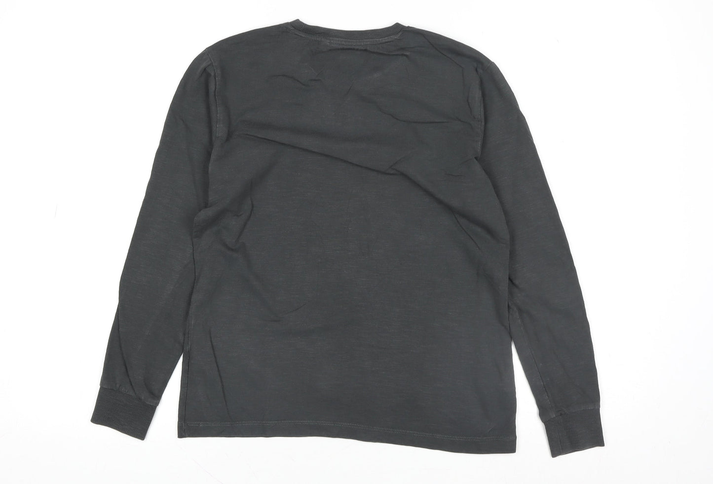 Next Boys Black Long Sleeve Skull Graphic Cotton T-Shirt 11 Years