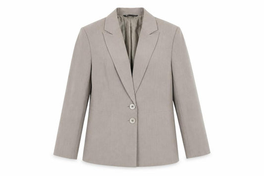 BHS Women Beige Size 14 Classic Two-Button Blazer Jacket