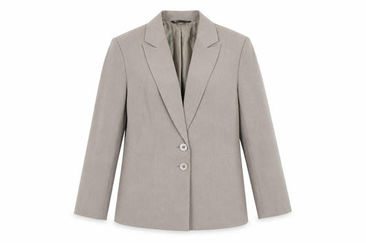 BHS Women Beige Size 14 Classic Two-Button Blazer Jacket