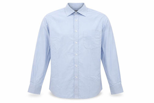 Marks & Spencer Men's Blue Long Sleeve Button-Up Shirt 15in Collar