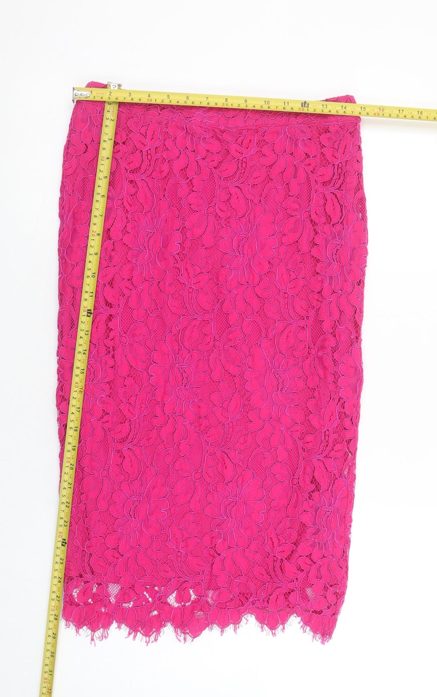 Gallery Women’s Pink Lace Pencil Skirt Size 12 Floral Formal