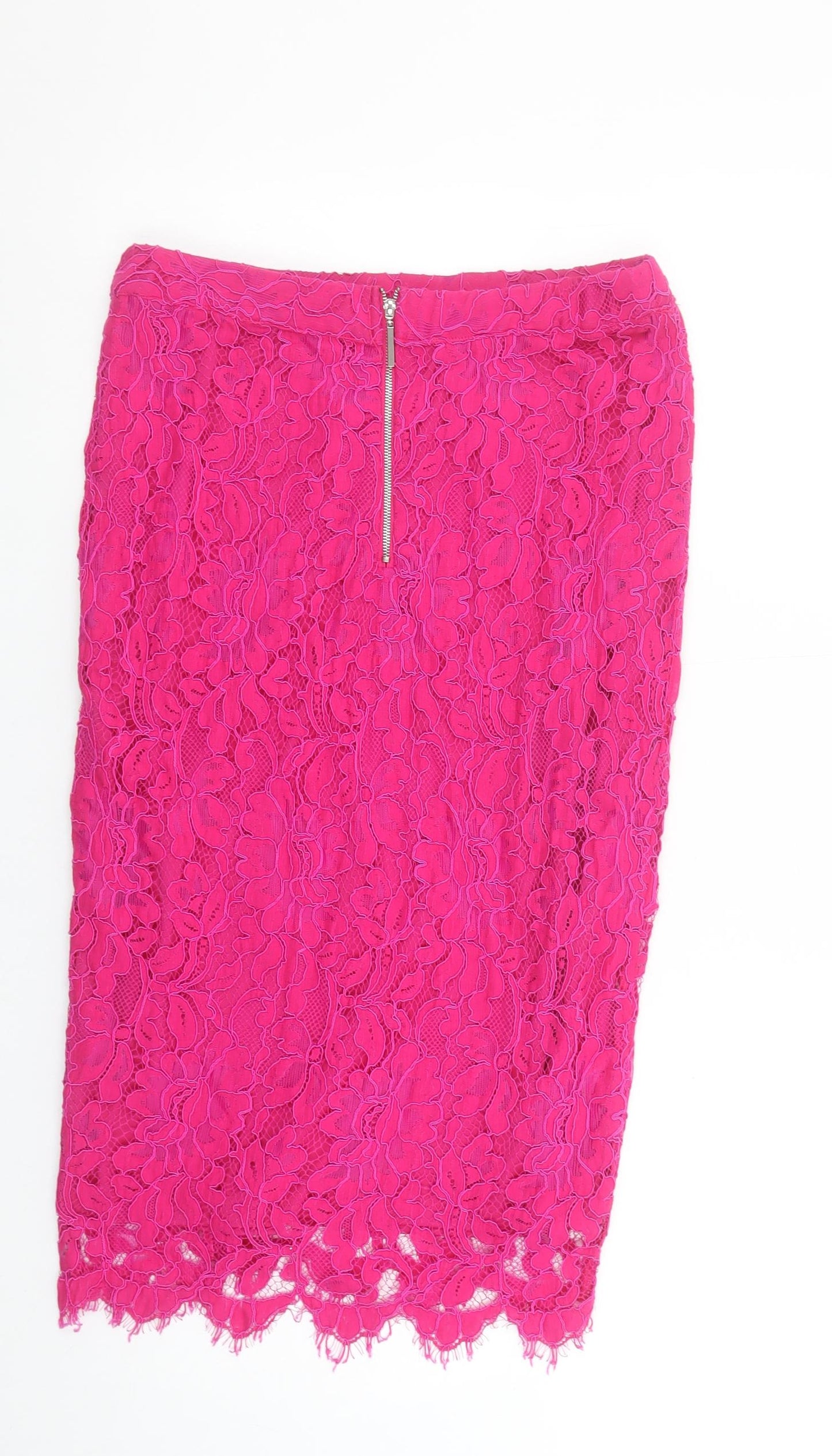 Gallery Women’s Pink Lace Pencil Skirt Size 12 Floral Formal