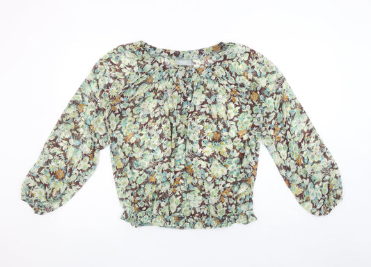 Wallis Women’s Multicoloured Floral Chiffon Tunic Blouse M