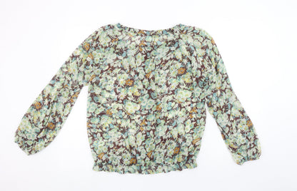 Wallis Women’s Multicoloured Floral Chiffon Tunic Blouse M