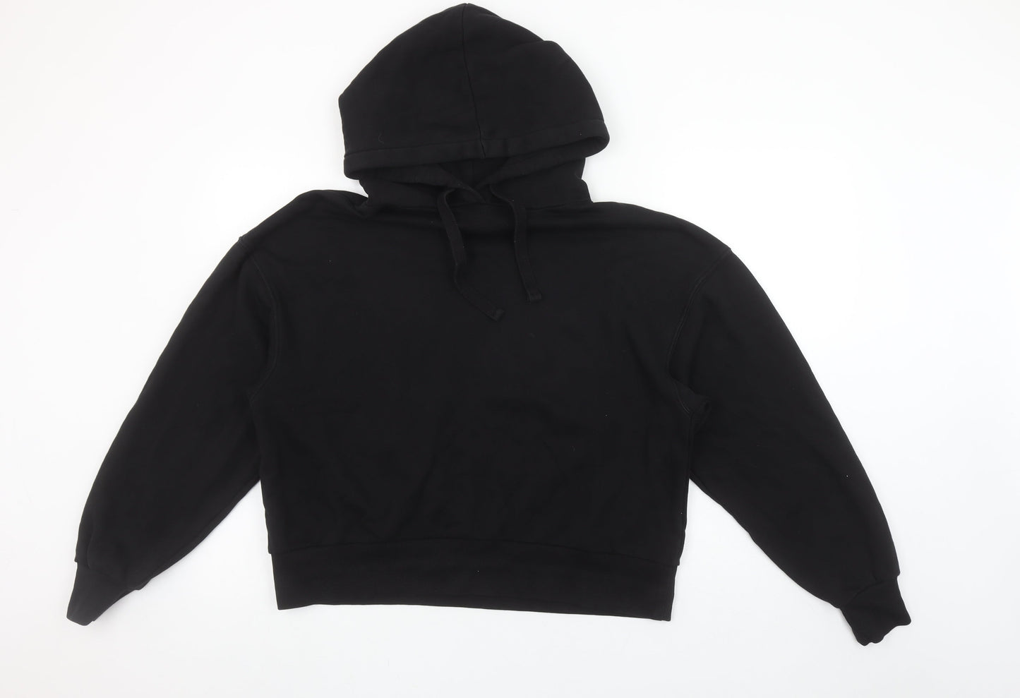 Pull & Bear Women's Black Medium Pullover Hoodie Sweatshirt
