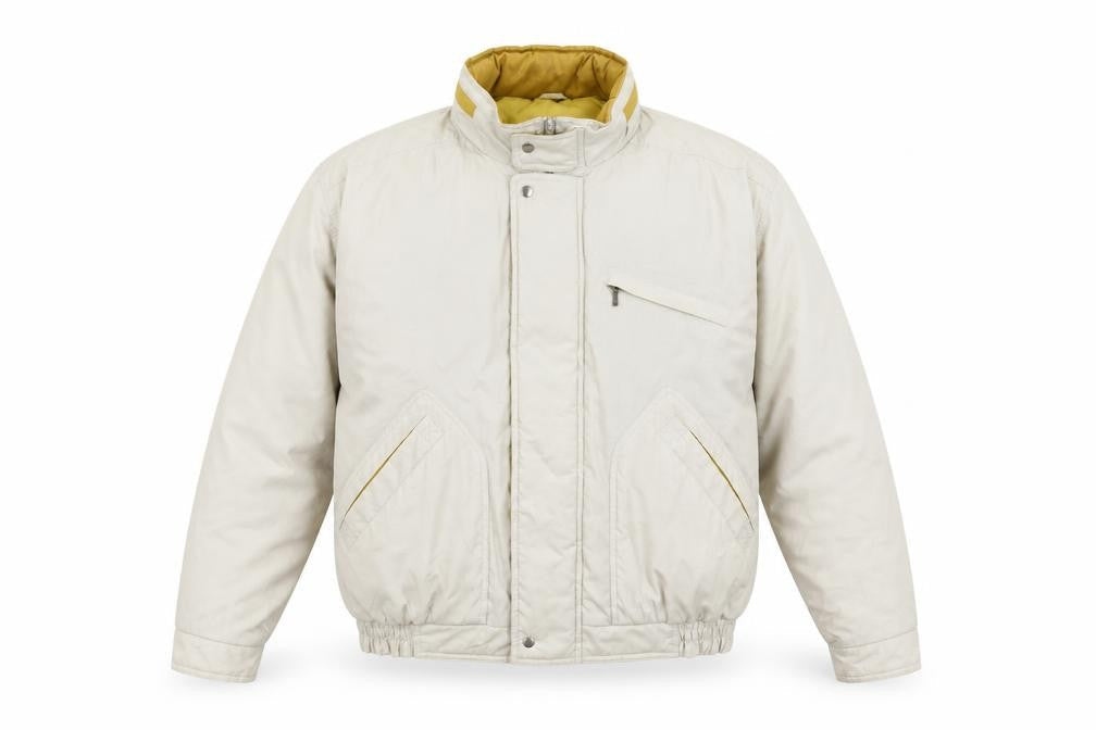 Greenwoods Mens Beige L Bomber Jacket Polyester Lined Full Zip