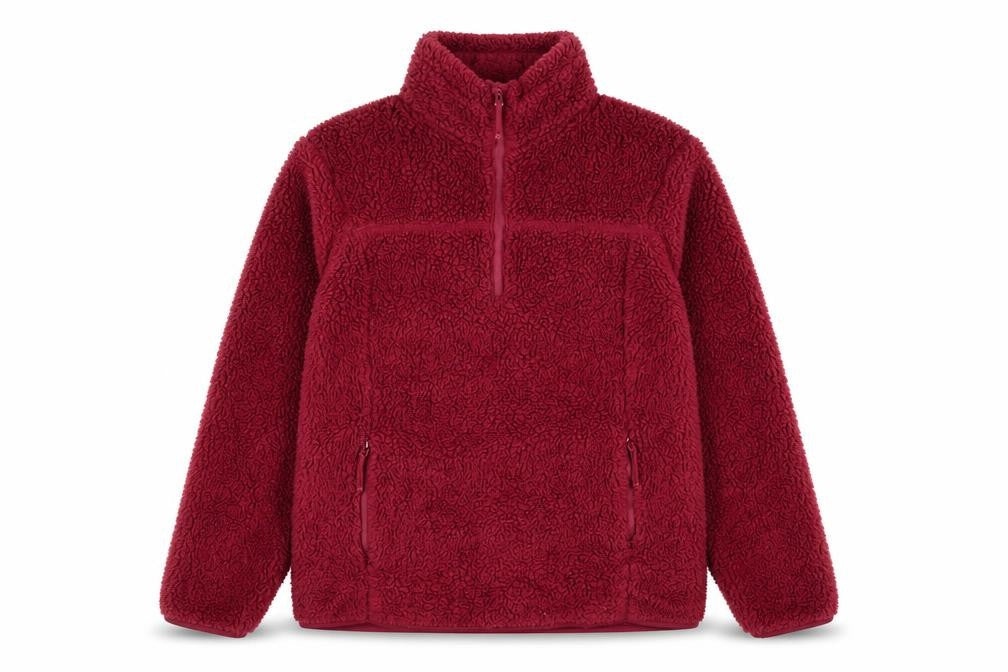 Mountain Life Women’s Red 1/2 Zip Fleece Sweatshirt Size 14