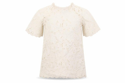 Stella McCartney Girls Ivory Lace Cotton Tunic Blouse 4 Years