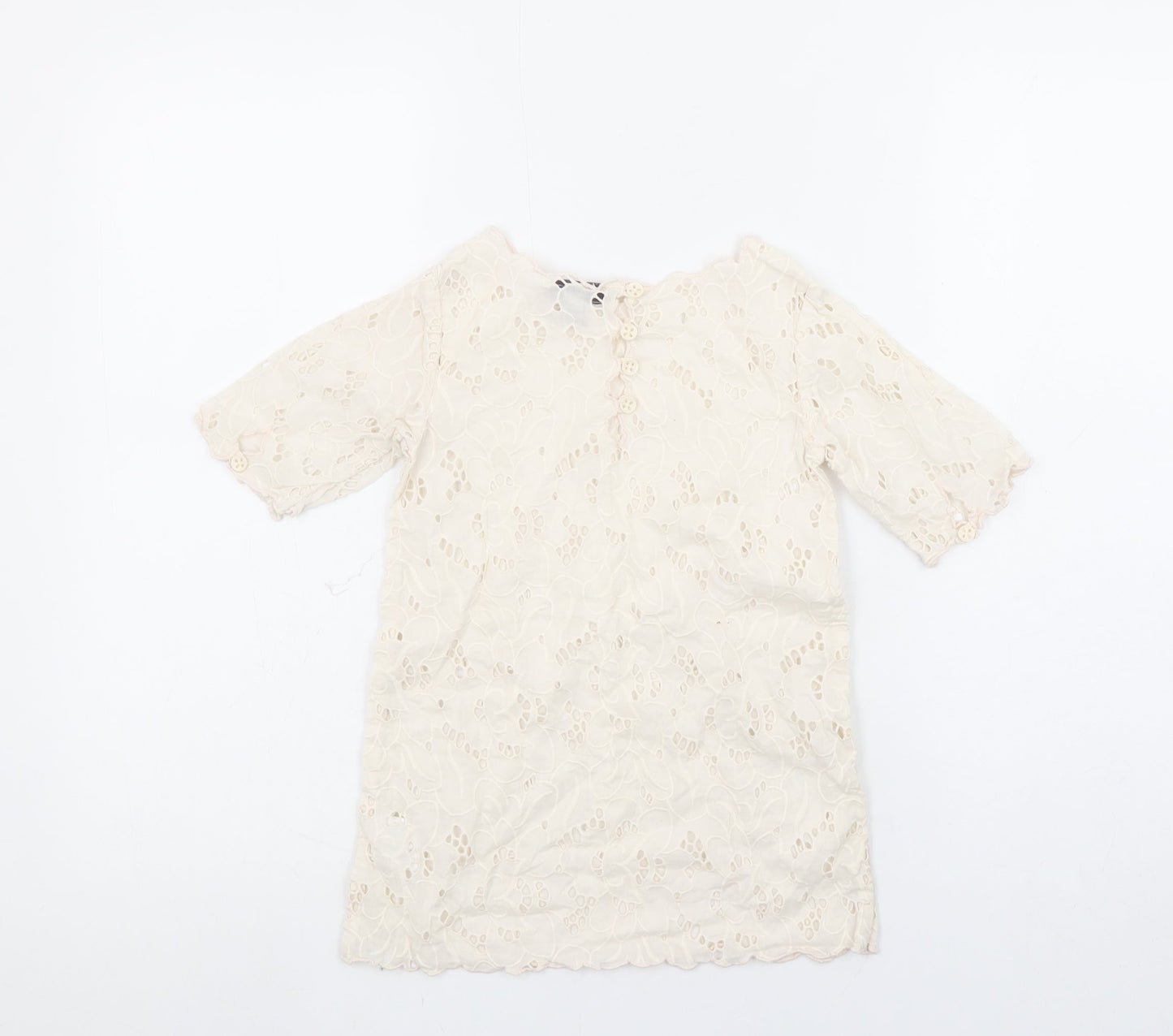 Stella McCartney Girls Ivory Lace Cotton Tunic Blouse 4 Years