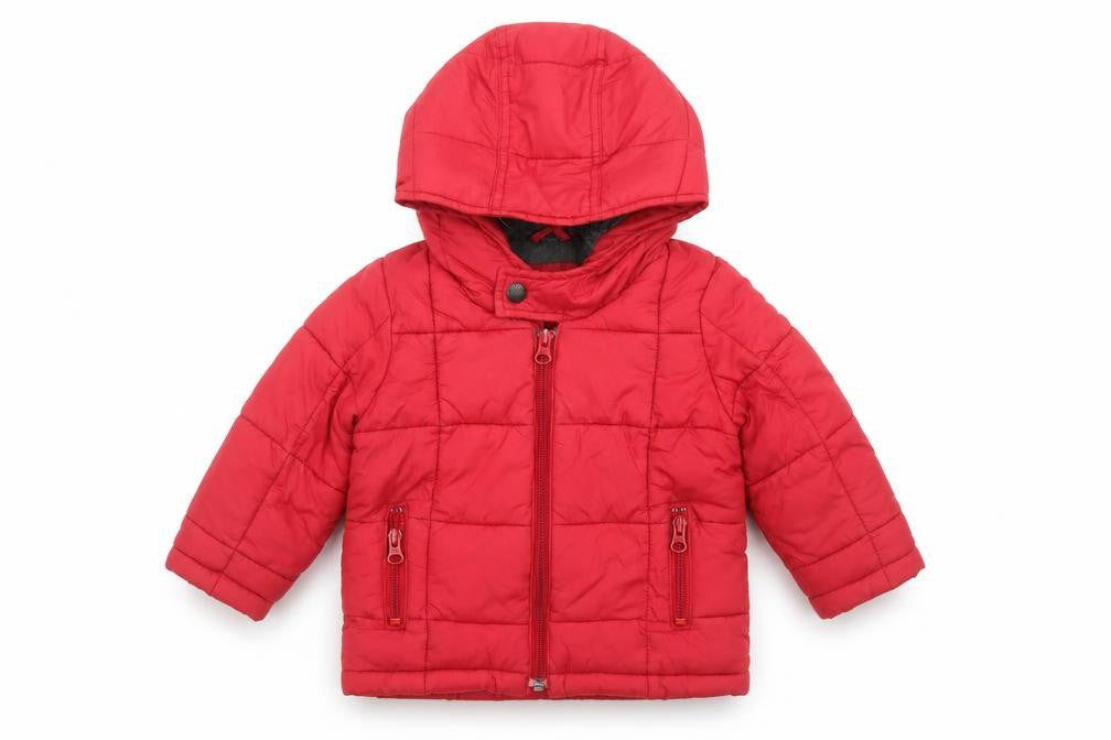 babyGap Unisex Baby Red 12-18 Months Hooded Puffer Jacket