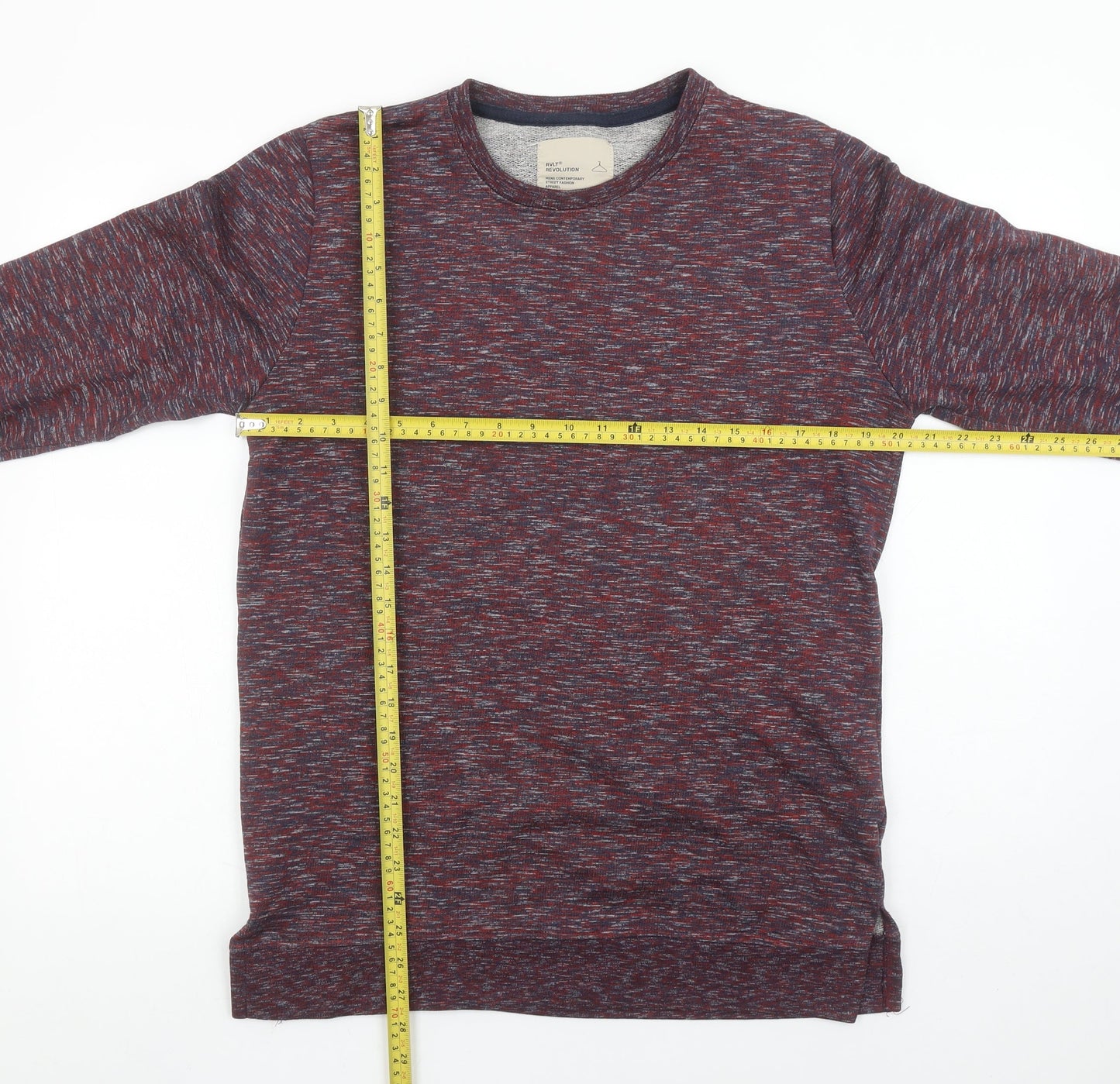 Revolution Mens Multicoloured Knit Crew Neck Sweatshirt M
