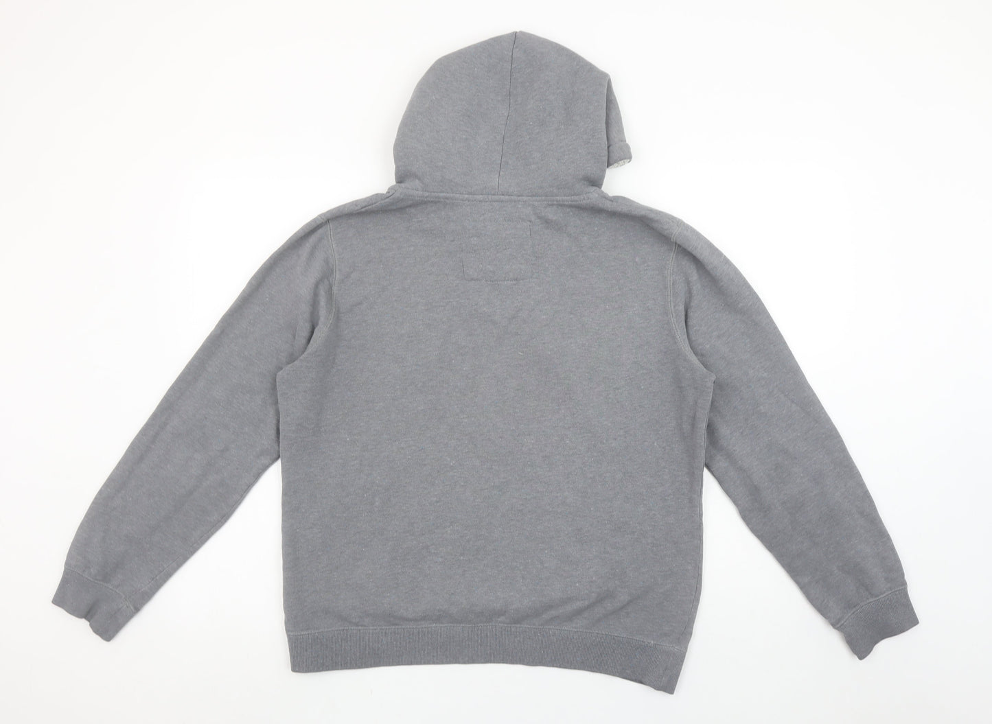 Saltrock Women Grey Henley Hoodie Size 14 with Kangaroo Pocket