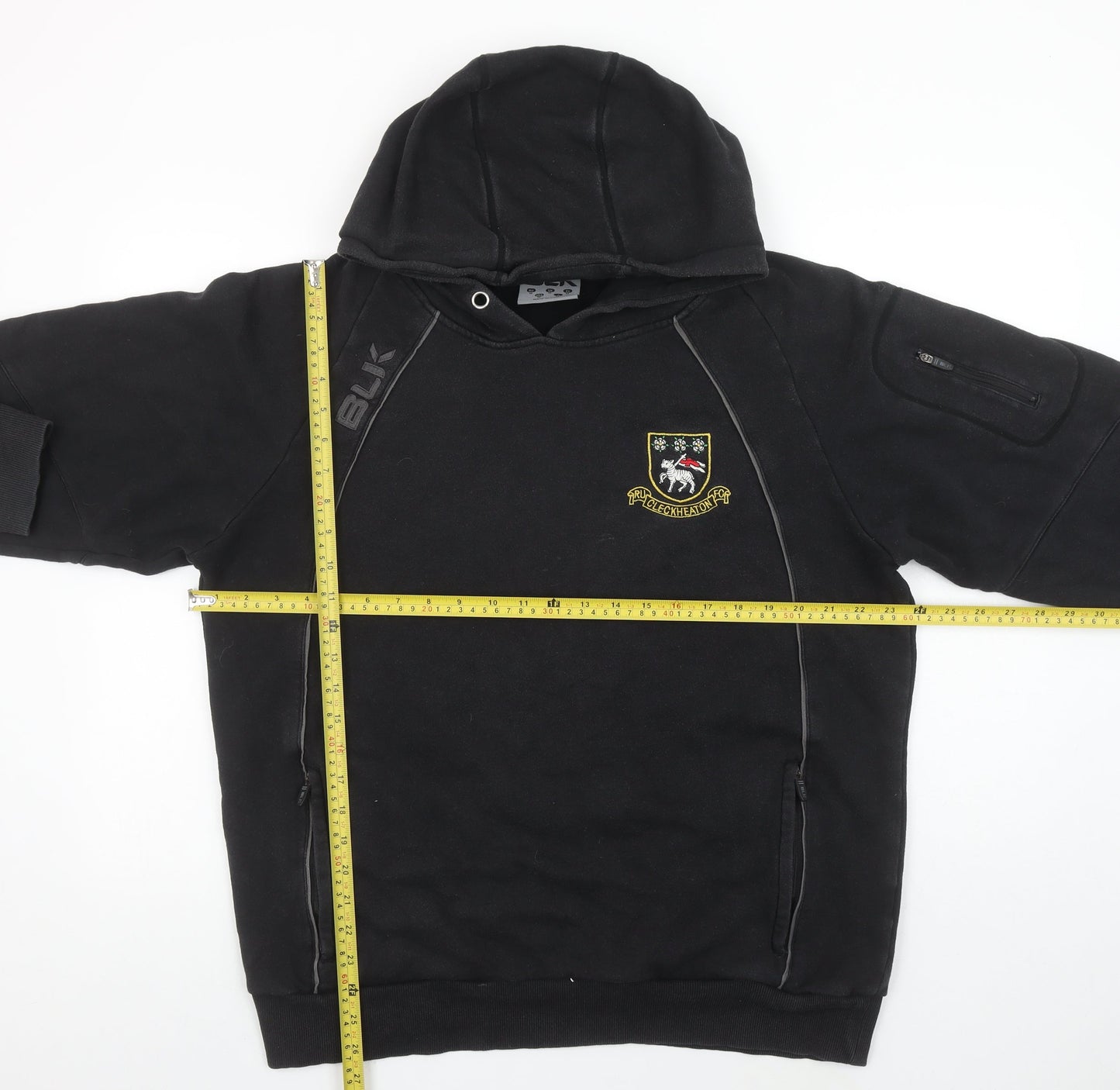 BLK Men's Black Embroidered Pullover Hoodie Size M Sports Fleece