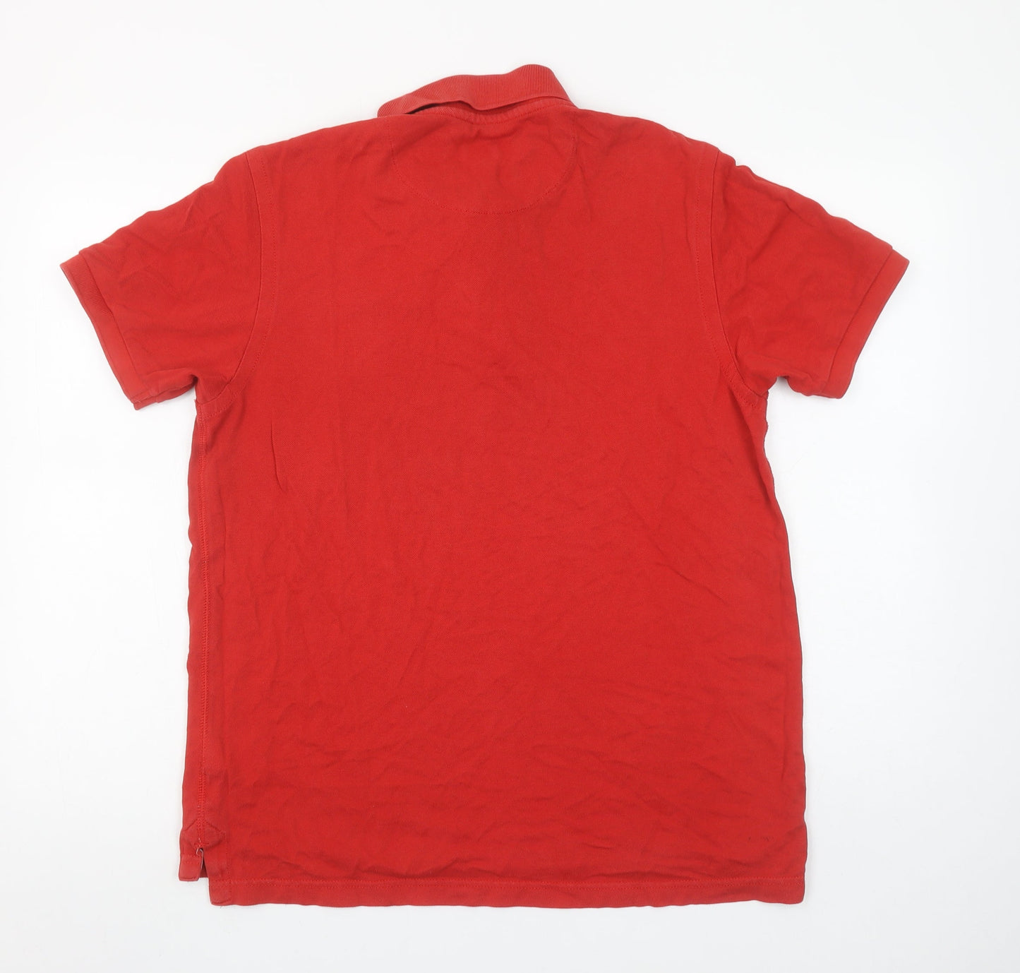 U.S. Polo Assn. Men's Red Cotton Embroidered Polo Shirt L