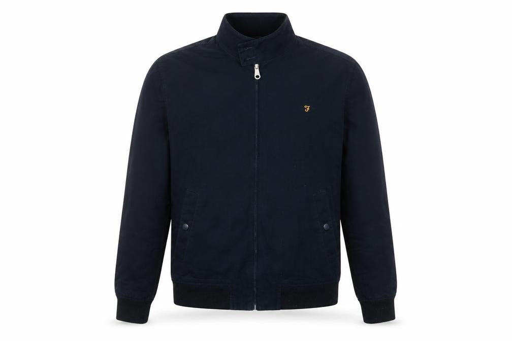 Farah Men's Black Organic Cotton Bomber Jacket L