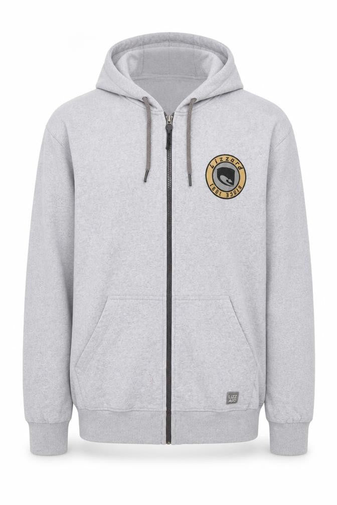 Lizzard Men's Grey Small Full Zip Hooded Activewear Jacket