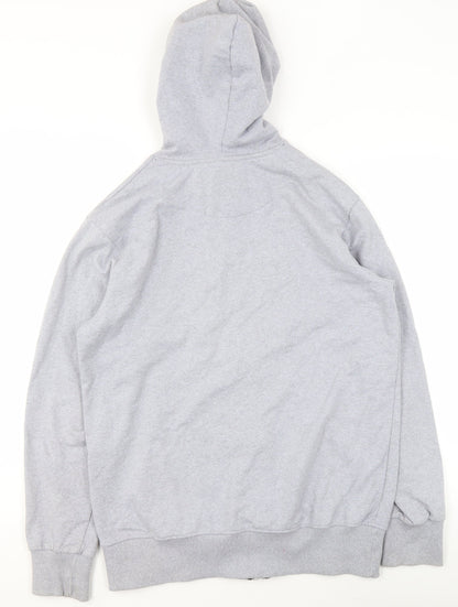 Lizzard Men's Grey Small Full Zip Hooded Activewear Jacket