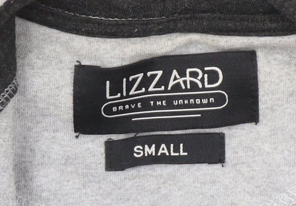 Lizzard Men's Grey Small Full Zip Hooded Activewear Jacket