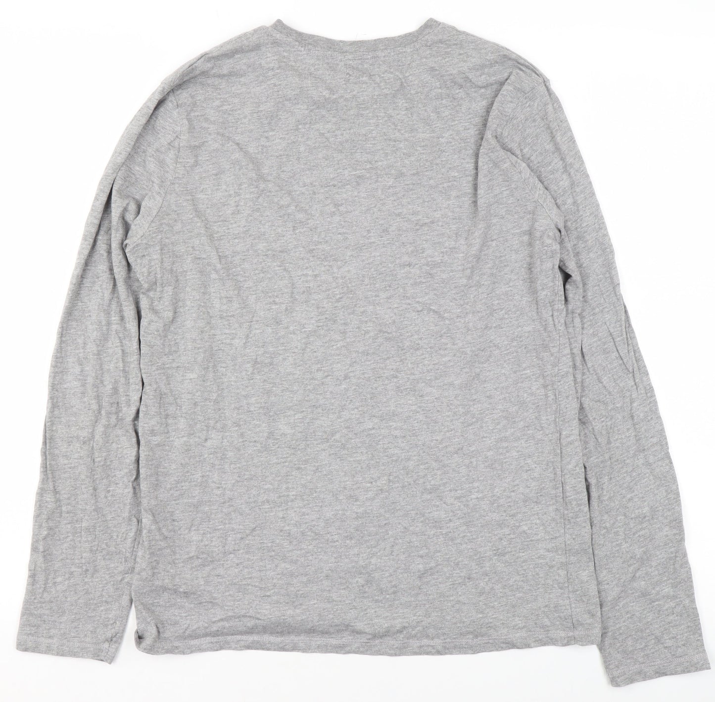 La Redoute Women Grey Long Sleeve T-Shirt Small Crew Neck Casual