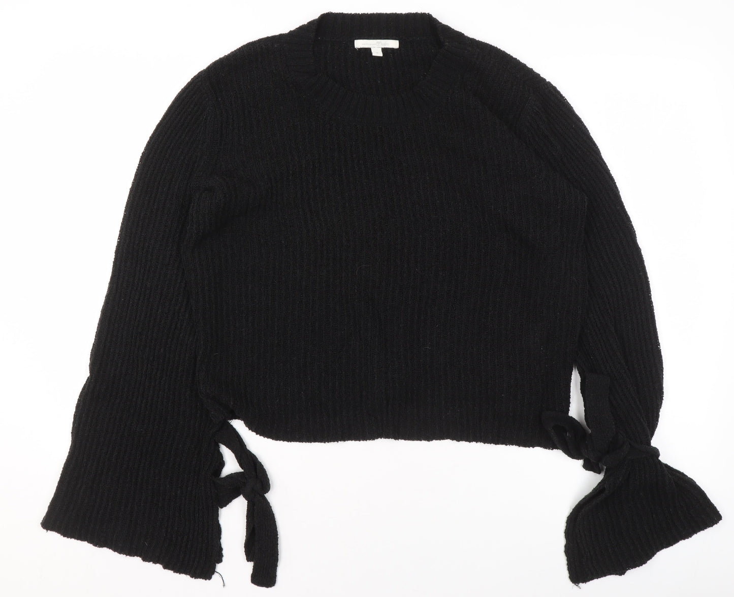 Tom Tailor Denim Womens Black Crew Neck Chunky Knit Jumper Size 12