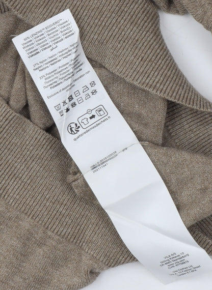Brand and care label for Object Women's Beige Roll Neck Knit Jumper XL
