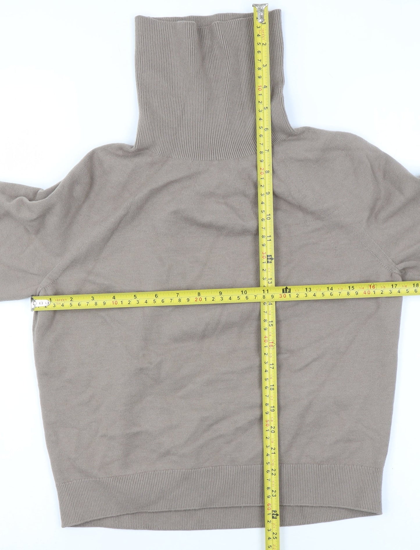 UNIQLO Womens Beige Roll Neck Knit Jumper XS