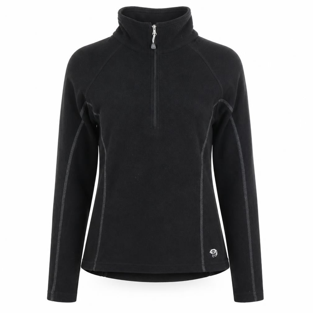 Mountain Hardwear Womens Black Small 1/2 Zip Fleece Pullover Sweatshirt