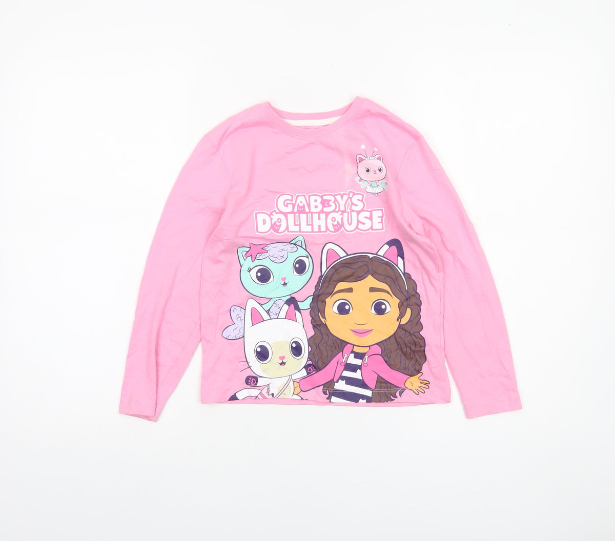DreamWorks Gabby's Dollhouse Girls Pink Long Sleeve Pyjama Top 6-7 Years