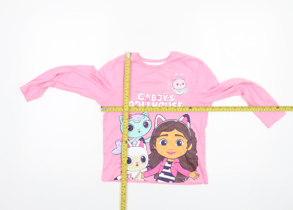 DreamWorks Gabby's Dollhouse Girls Pink Long Sleeve Pyjama Top 6-7 Years