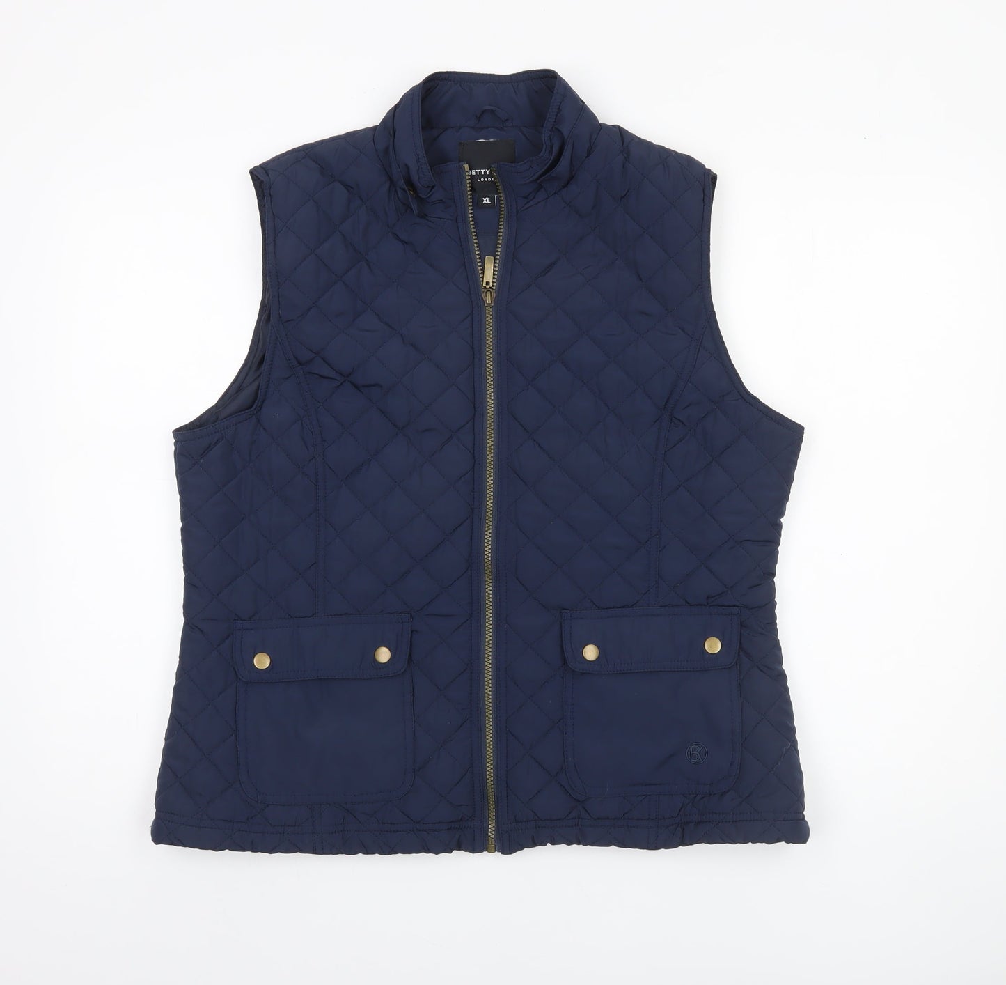 Betty Kay London Women's Blue Quilted Padded Waistcoat XL
