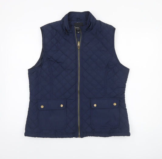 Betty Kay London Women's Blue Quilted Padded Waistcoat XL