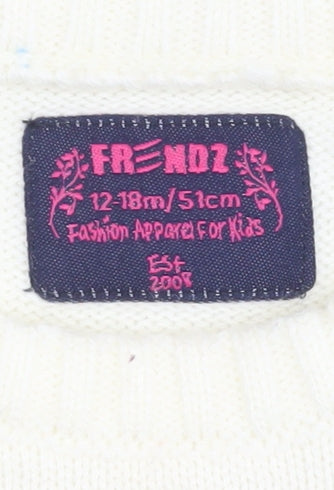 Frendz Unisex Baby Multicoloured Knit Pullover Jumper 12-18 Months Bunny Strawberry