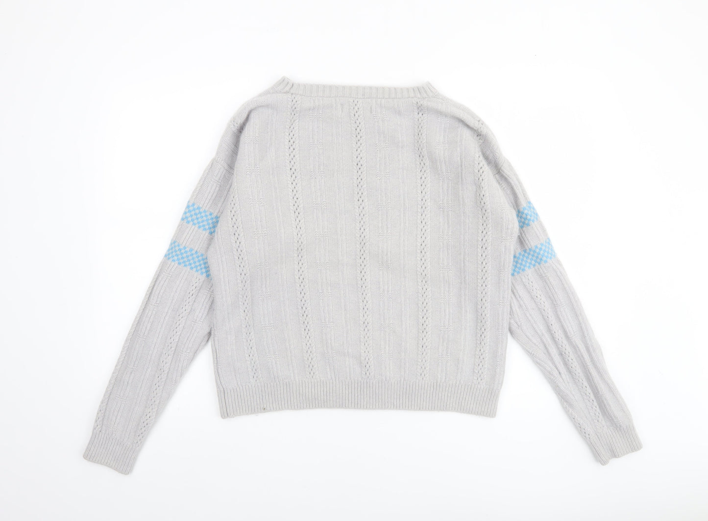 Howies Women Grey Cable-Knit Wool Blend Jumper M