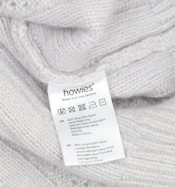 Howies Women Grey Cable-Knit Wool Blend Jumper M