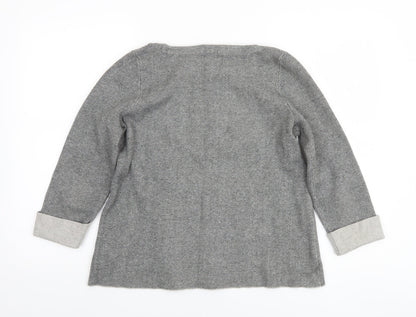 Cynthia Rowley Women Grey Wool Blend Pullover Jumper Size M