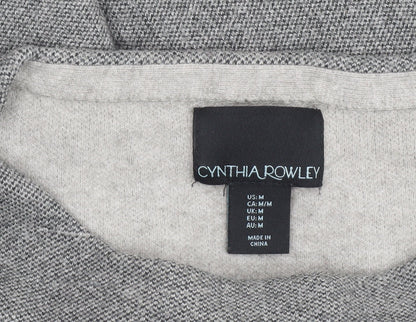 Cynthia Rowley Women Grey Wool Blend Pullover Jumper Size M