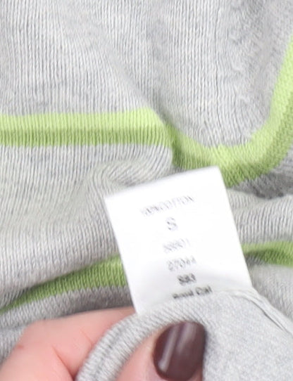 SoulCal Men's Grey Striped Cotton Pullover Jumper Size S