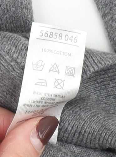 Brand and care label for Evie women’s grey, size UK 14, sequin embellished cardigan