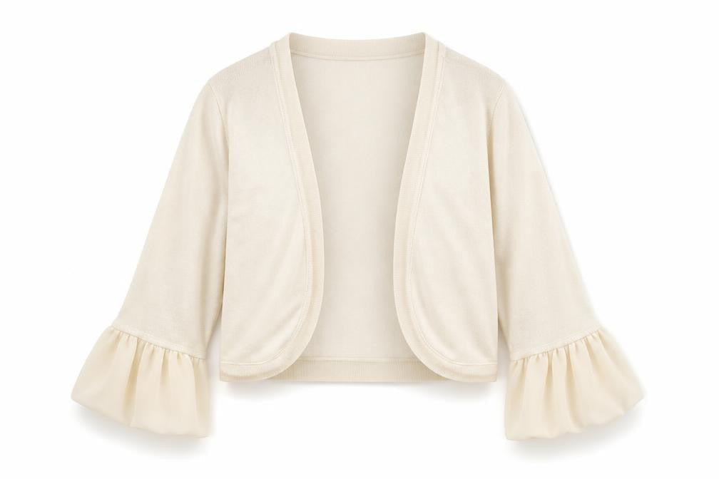 Coast Women’s Ivory Ruffle Sleeve Open Knit Cardigan XS